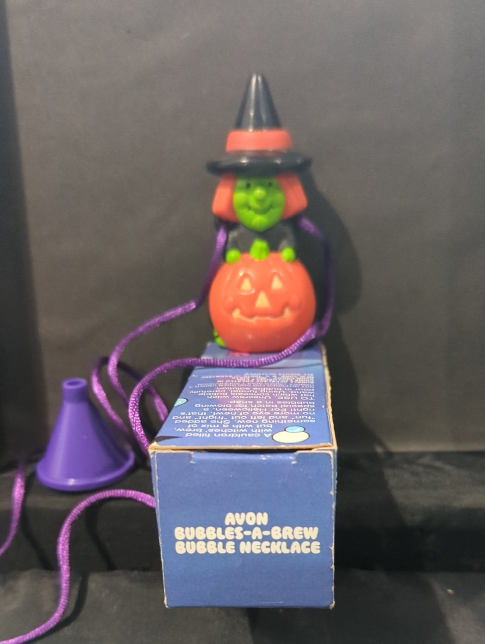 Halloween Witch & Jack-O'-Lantern Bubble Necklace